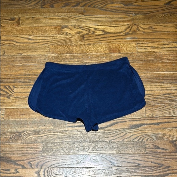 Women's Navy High Side Shorts - Picture 3 of 4